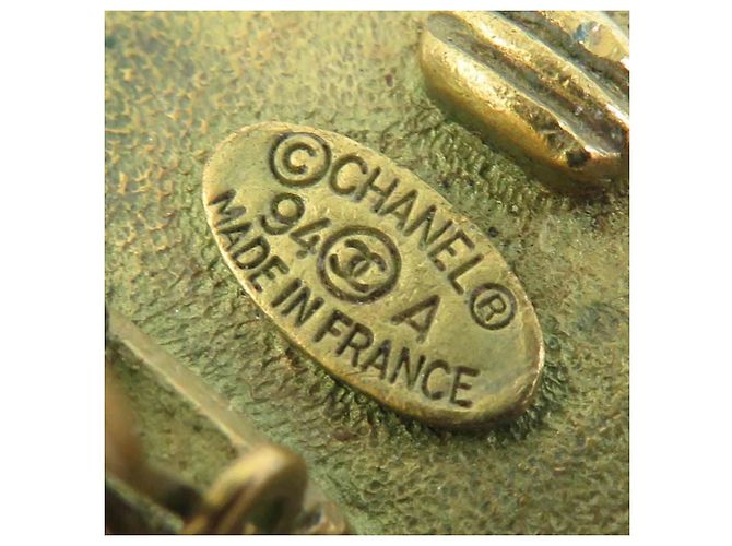 Orecchini a clip in metallo dorato Chanel D'oro - vista 8