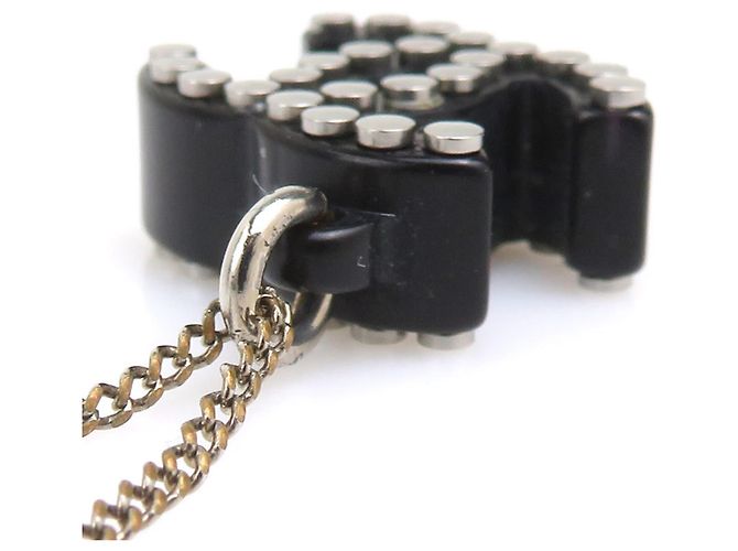 Collana in resina nera e metallo Chanel Nero - vista 4