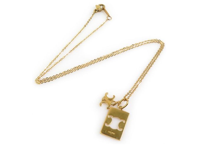 Céline Collana in metallo dorato Celine Triomphe D'oro - vista 2