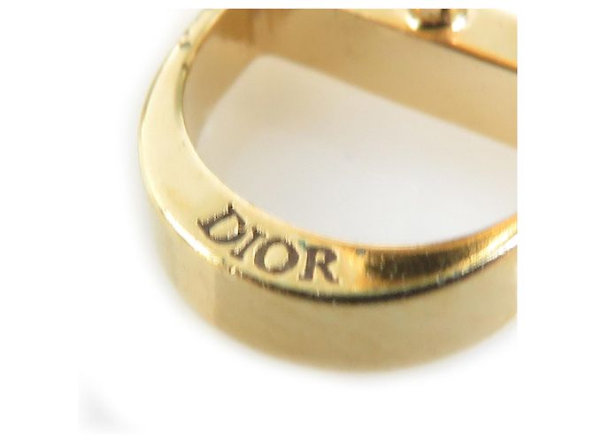 Orecchini a Perno Oro e Bianco Christian Dior D'oro - vista 8