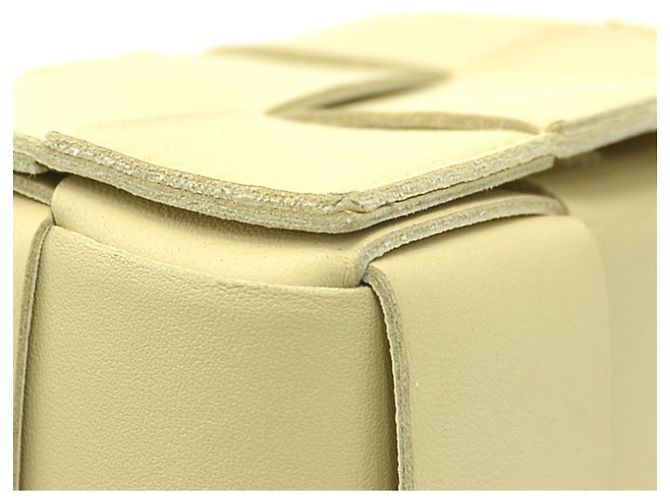 Cassette Borsa a spalla in pelle beige Bottega Veneta - vista 10