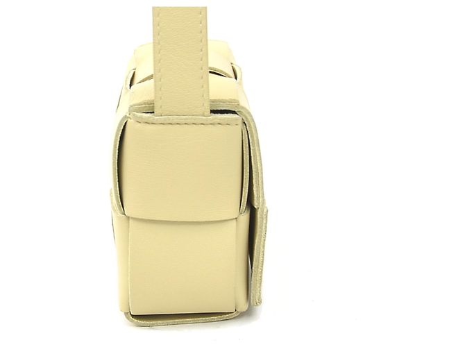 Cassette Borsa a spalla in pelle beige Bottega Veneta - vista 2