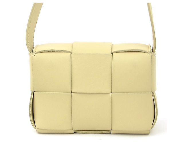 Cassette Borsa a spalla in pelle beige Bottega Veneta - vista 3