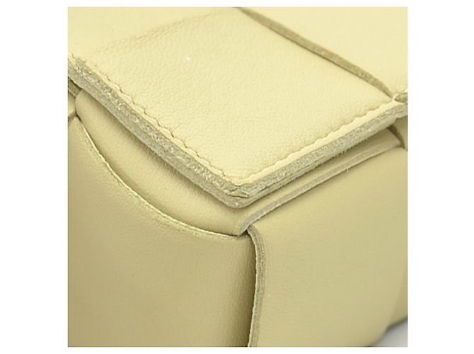 Cassette Borsa a spalla in pelle beige Bottega Veneta - vista 7