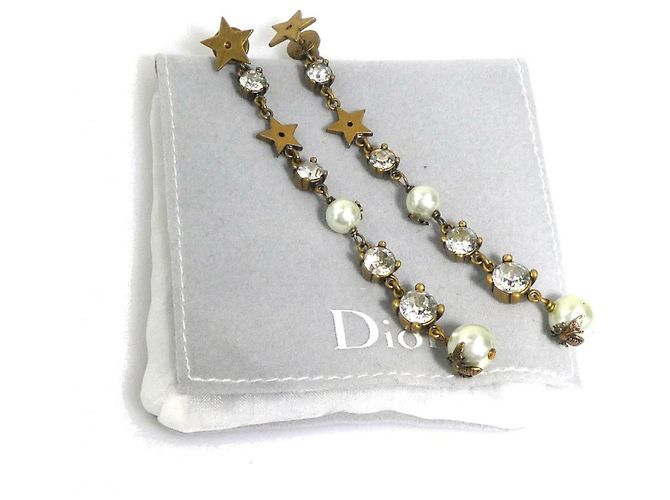 Orecchini a perno in oro e bianco Christian Dior D'oro - vista 10