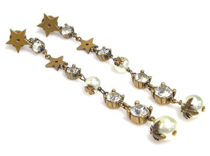 Orecchini a perno in oro e bianco Christian Dior D'oro - vista 2
