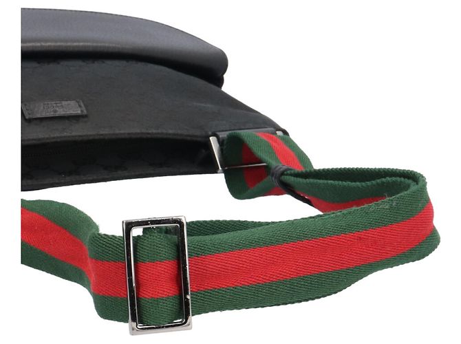 Borsa a spalla Gucci in tela GG nera Nero - vista 10