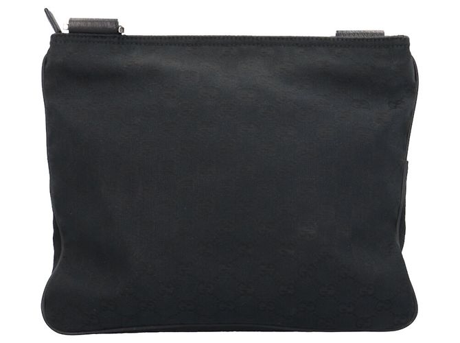 Borsa a spalla Gucci in tela GG nera Nero - vista 3