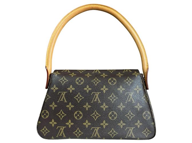 Borsa a mano Mini Looping Monogram Louis Vuitton Marrone - vista 3