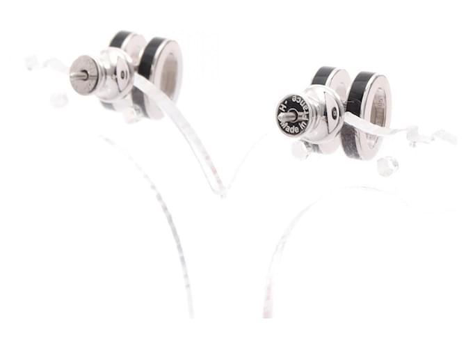 Hermès MINI POP H Stud Ohrringe Schwarz Silber - Ansicht 2
