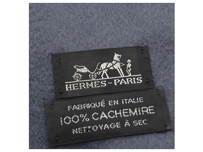 Grau Cashmere Schal von Hermès Braun - Ansicht 3