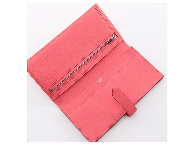 Hermès Bearn Soufflé Bi-Fold Langbörse in Pink - Ansicht 3