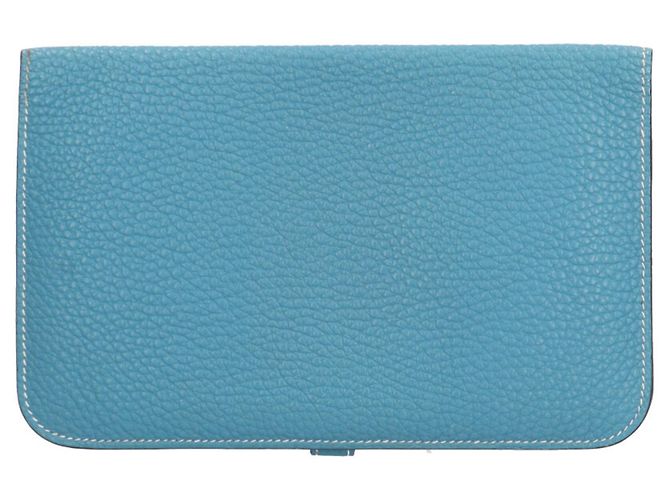 Hermès Dogon Duo Langbörse Blau - Ansicht 2
