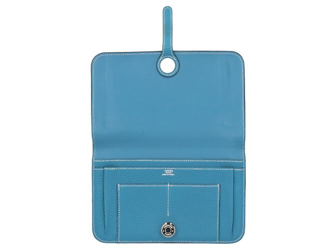 Hermès Dogon Duo Langbörse Blau - Ansicht 5