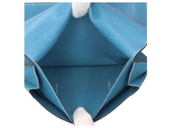Hermès Dogon Duo Langbörse Blau - Ansicht 6