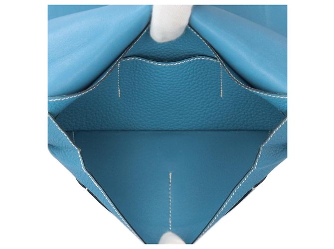 Hermès Dogon Duo Langbörse Blau - Ansicht 7