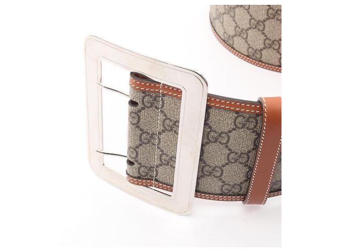 Gucci GG Supreme Gürtel Braun Beige - Ansicht 2