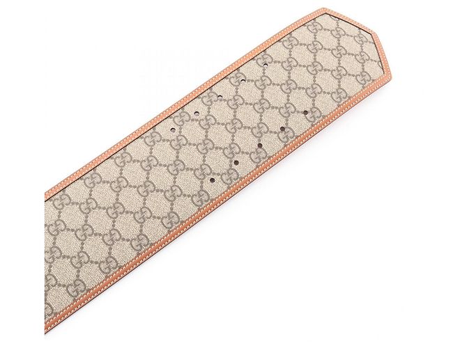 Gucci GG Supreme Gürtel Braun Beige - Ansicht 3