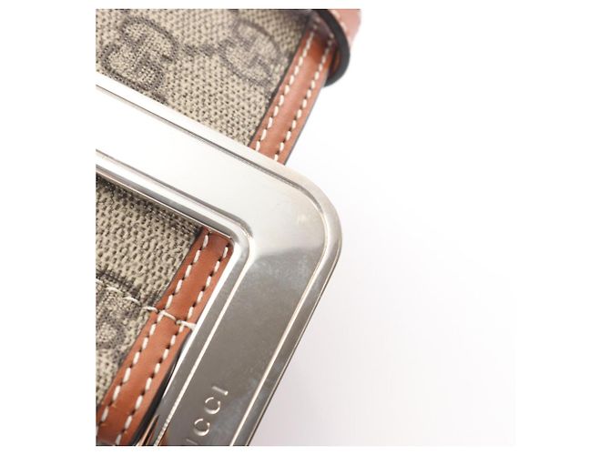 Gucci GG Supreme Gürtel Braun Beige - Ansicht 5