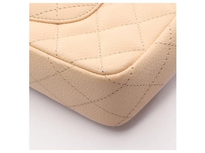 Borsa a Spalla Chanel Matelassé Est-Ovest Beige - vista 7