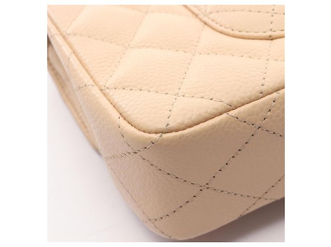 Borsa a Spalla Chanel Matelassé Est-Ovest Beige - vista 8