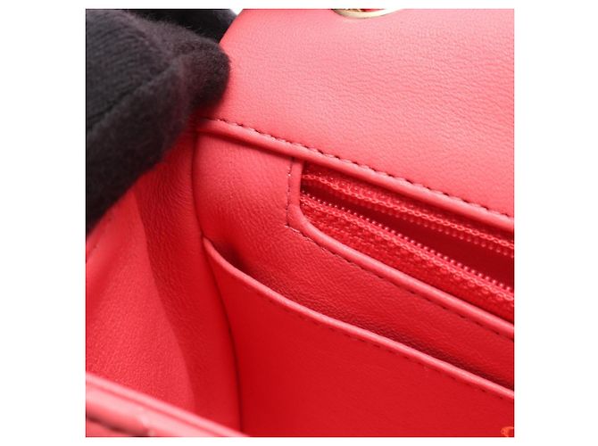 Borsa a Spalla Chanel Mini Matelassé in Pelle di Agnello Rosa - vista 7