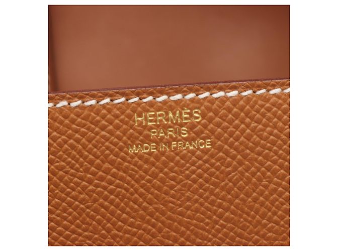 Mini borsa a spalla Della Cavalleria di Hermès Marrone D'oro - vista 4