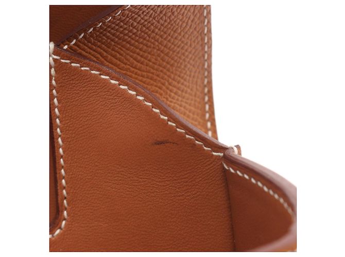 Mini borsa a spalla Della Cavalleria di Hermès Marrone D'oro - vista 6