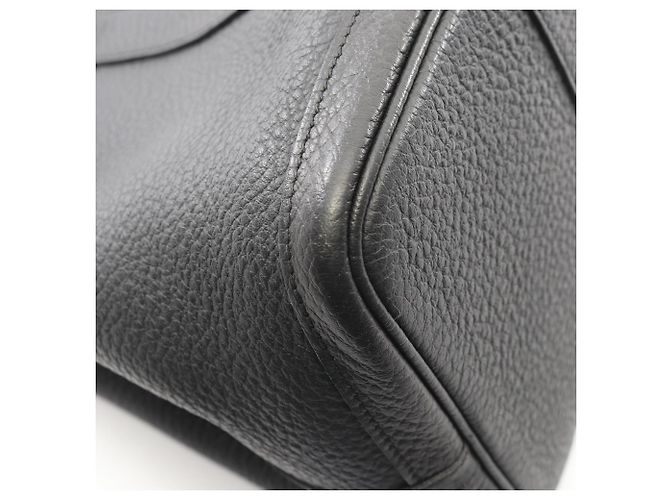 Borsa Tote Hermès Garden Party PM Steeple Quadrière Nero - vista 6