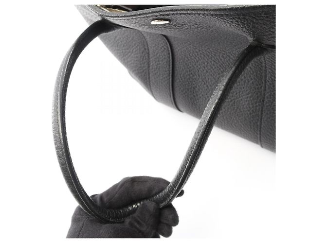 Borsa Tote Hermès Garden Party PM Steeple Quadrière Nero - vista 8