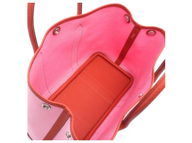 Borsa Tote TPM Garden Party di Hermès Rosa Rosso - vista 3