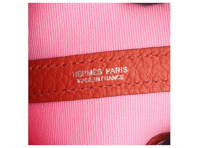 Borsa Tote TPM Garden Party di Hermès Rosa Rosso - vista 4