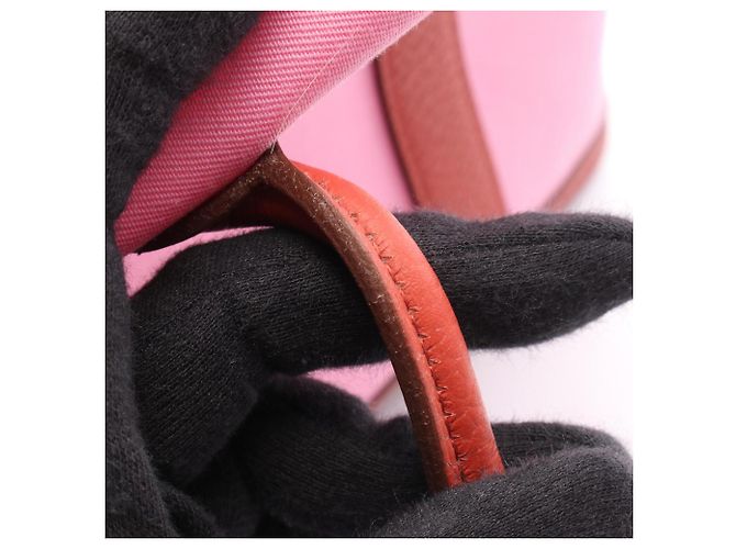 Borsa Tote TPM Garden Party di Hermès Rosa Rosso - vista 8