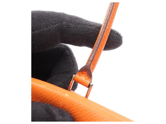 Hermès Mini Plume 20 Handtasche Orange - Ansicht 10