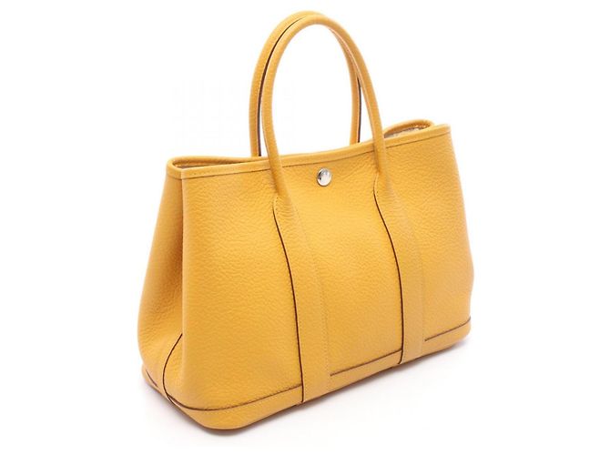Borsa Tote Hermès Garden Party TPM Giallo - vista 2