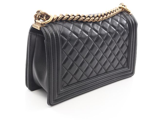 Borsa a Spalla Boy di Chanel in Pelle Nera Nero - vista 2