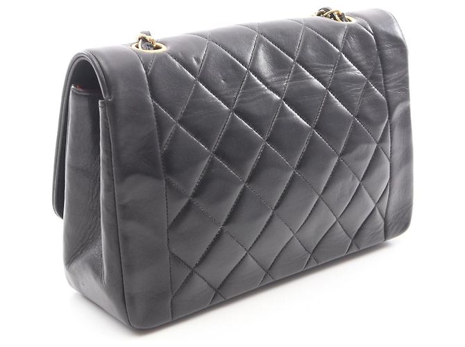 Borsa a Spalla Chanel Matelassé Diana Flap Nero - vista 2