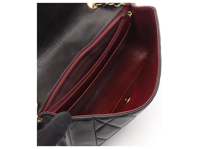 Borsa a Spalla Chanel Matelassé Diana Flap Nero - vista 3