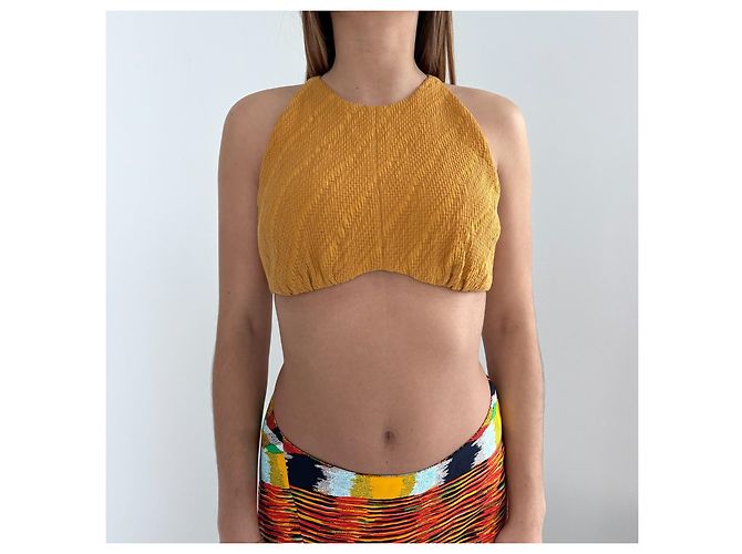 Autre Marque Top Emilia Wickstead Mostaza Seda Algodón - vista 2
