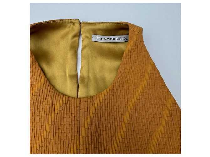 Autre Marque Top Emilia Wickstead Mostaza Seda Algodón - vista 6