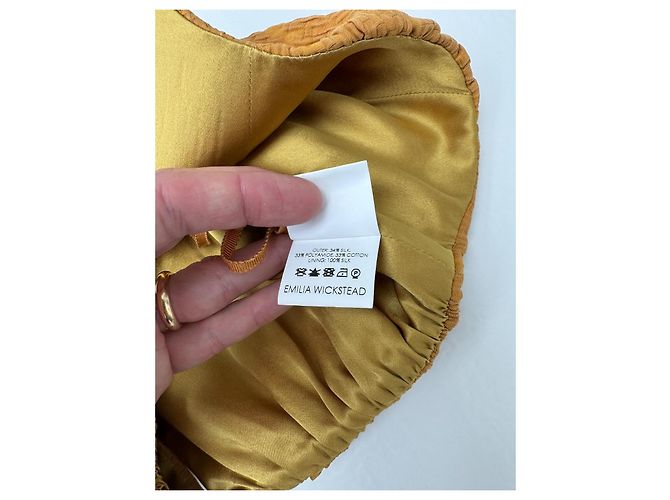Autre Marque Top Emilia Wickstead Mostaza Seda Algodón - vista 8
