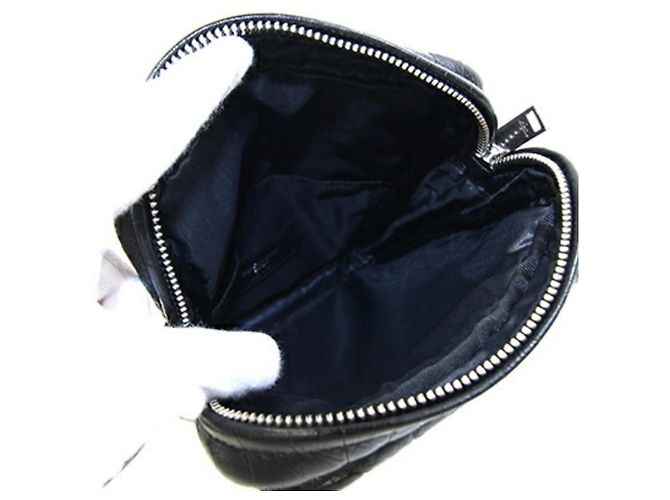 Borsa a spalla in pelle nera stampata Saint Laurent Nero - vista 3