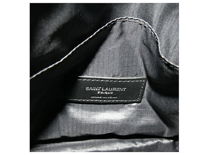 Borsa a spalla in pelle nera stampata Saint Laurent Nero - vista 4