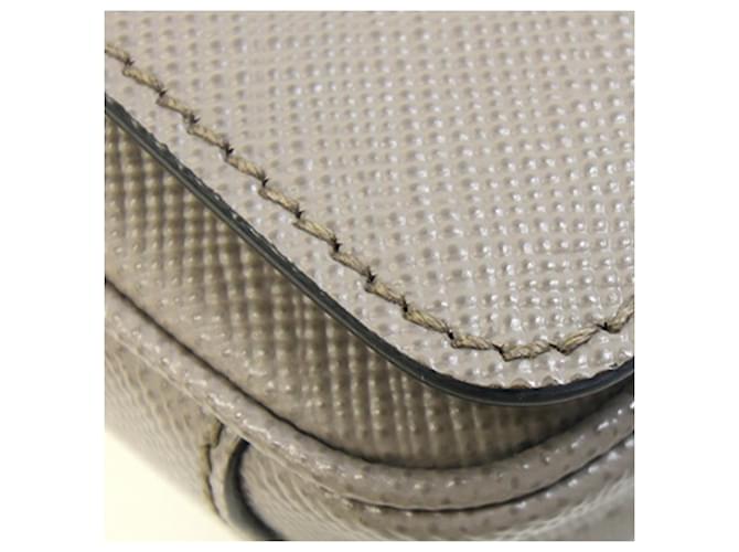 Borsa a Spalla Saffiano Prada Grigio - vista 6