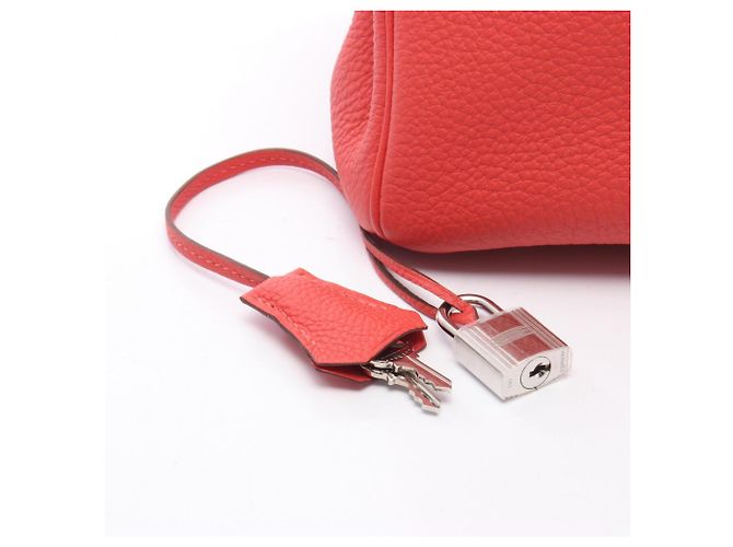 Borsa Hermès Birkin 30 in pelle Togo rossa Rosso - vista 6