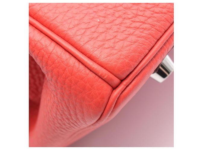 Borsa Hermès Birkin 30 in pelle Togo rossa Rosso - vista 7