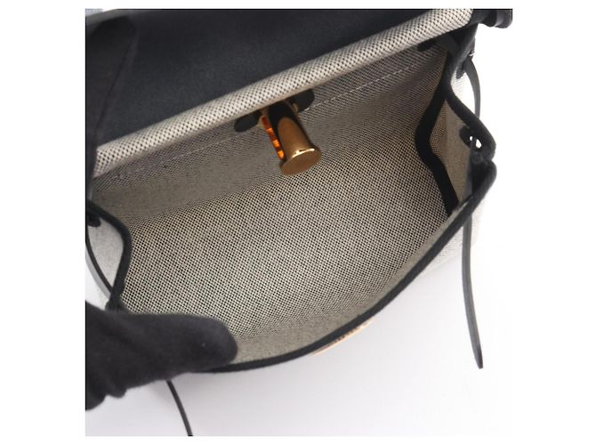 Bolso de Hombro Mini Herbag Zip de Hermès Castaño Negro Crudo - Ansicht 3