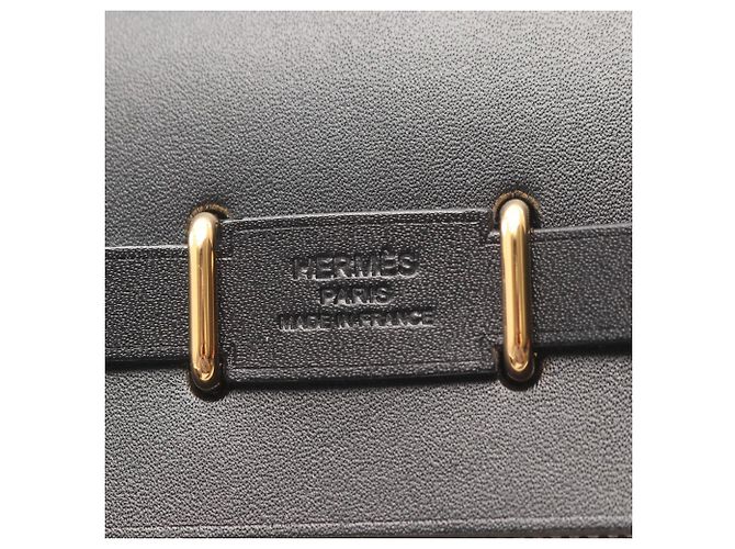 Bolso de Hombro Mini Herbag Zip de Hermès Castaño Negro Crudo - Ansicht 4