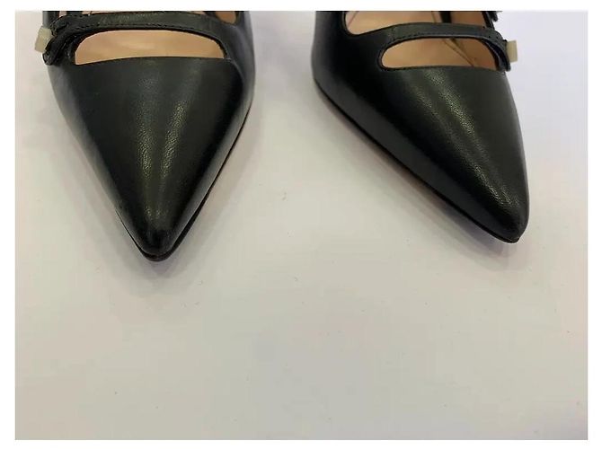Gucci Antena Mules Heels Schwarzes Leder - Ansicht 5