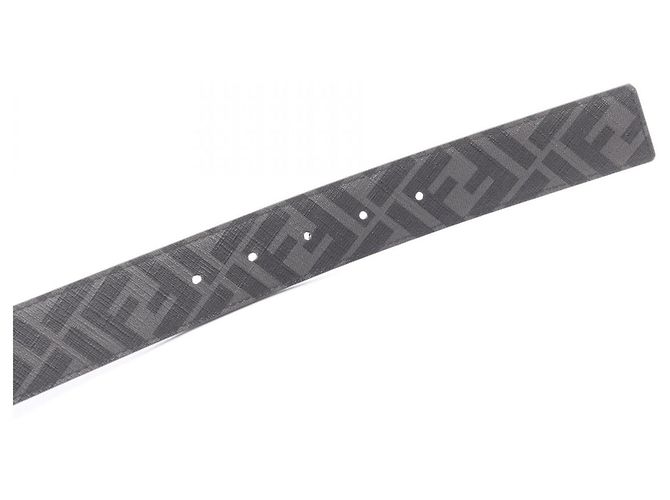Fendi FF Square Reversible Leather Belt, Black - view 3